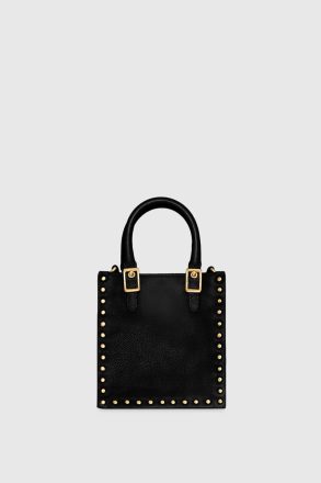 Women Black Rebecca Minkoff Studded Mini Tote Tote Bag