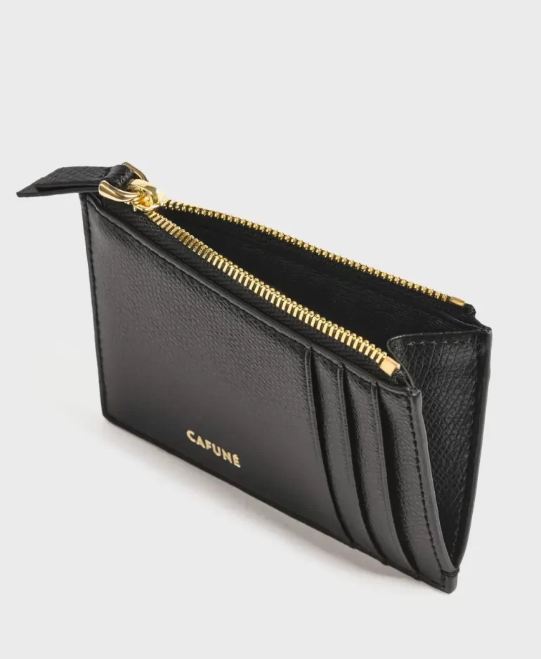 Women Cafune Double-C Card Case - Black Mini Bag - Image 3
