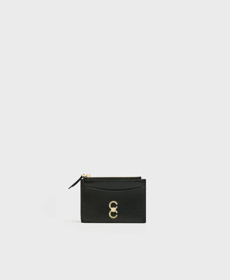 Women Cafune Double-C Card Case - Black Mini Bag