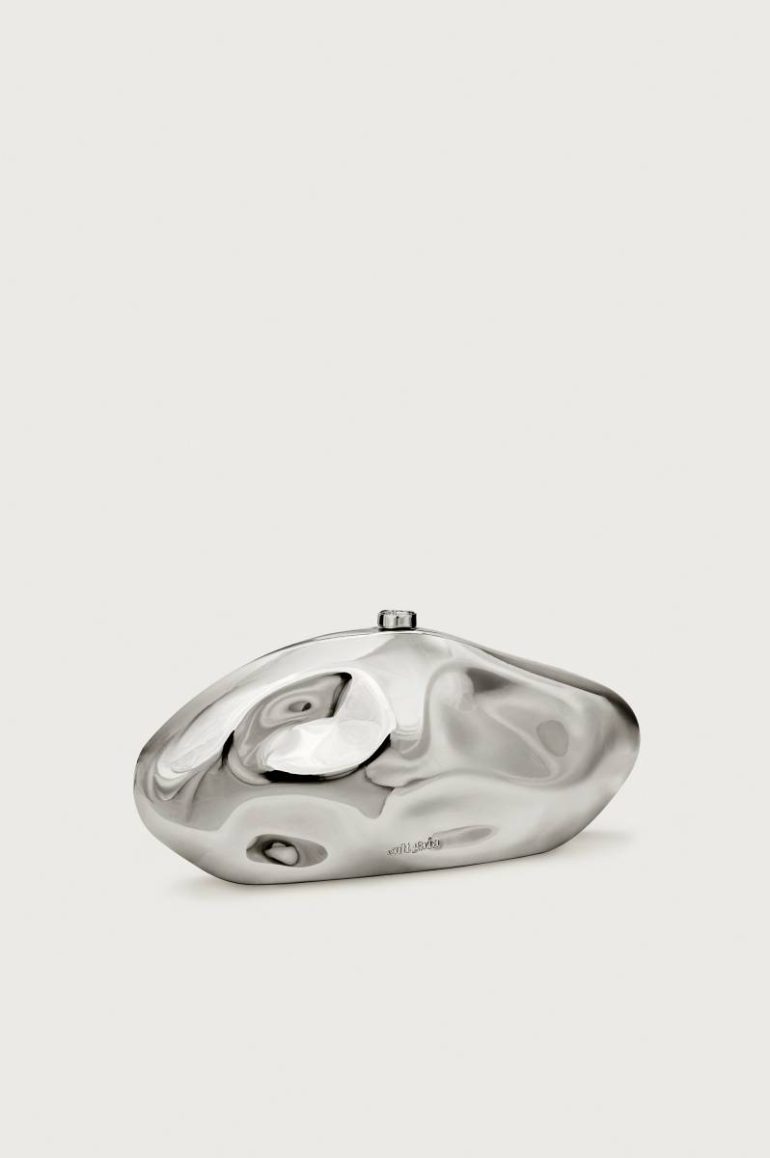 Women Caldera Clutch - Shiny Silver Cult Gaia Clutches Shiny Silver - Image 3