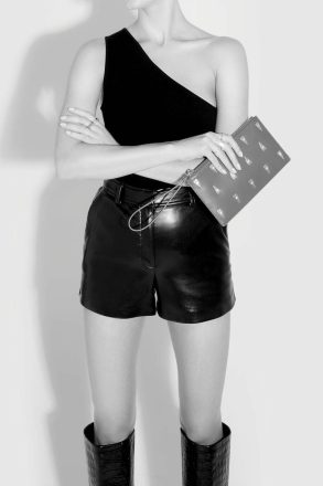 Women Chili Rebecca Minkoff Medium Heart Studded Pouch Clutch - Image 5