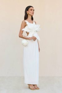 Women Clutches Pearl Bag - White White Cult Gaia - Image 5