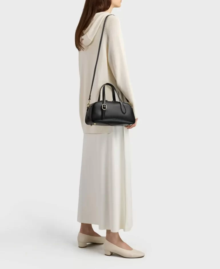 Women Crossbody Cafune Small Asra Boston Bag - Black - Image 2