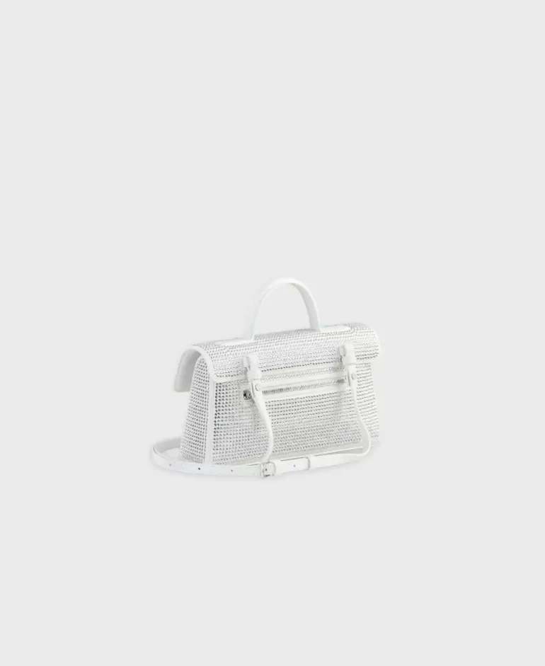 Women Crossbody Cafune Stance Wallet - White Rhinestone - Image 3