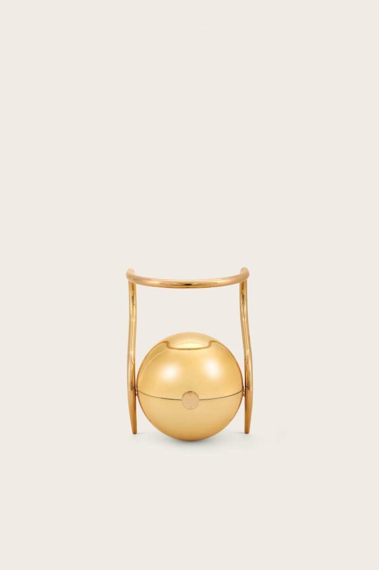 Women Cult Gaia Pearl Bag - Shiny Gold Shiny Gold Clutches