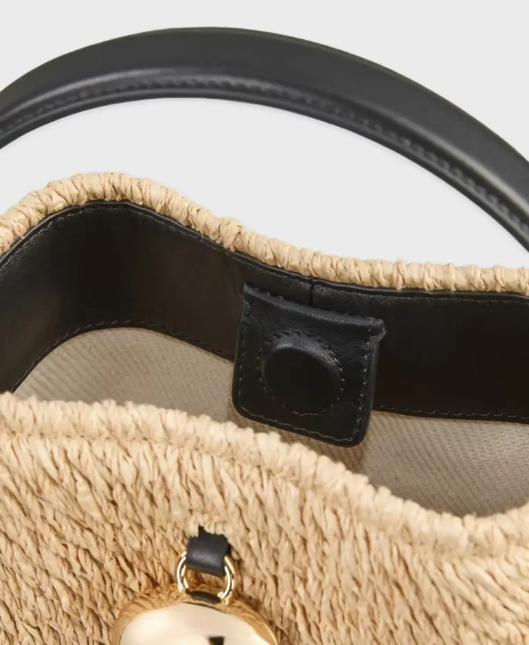 Women Egg Bucket - Natural/Black Cafune Shoulder Bag - Image 4