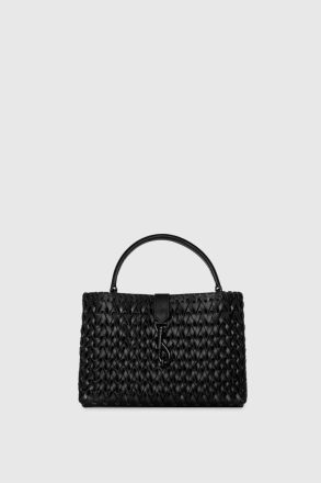 Women Megan Woven Top Handle Rebecca Minkoff Top Handle Bag Black