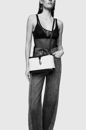 Women Megan Woven Top Handle Rebecca Minkoff Top Handle Bag Black - Image 4