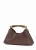 Women Mini Boomerang Leather Caviar Dark Brown Boomerang Brown Elleme - Image 3