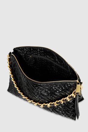 Women Rebecca Minkoff Black-Antique-Brass Shoulder Bag Chain Quilt Shoulder Bag - Image 3