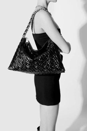 Women Rebecca Minkoff Black-Antique-Brass Shoulder Bag Chain Quilt Shoulder Bag - Image 4