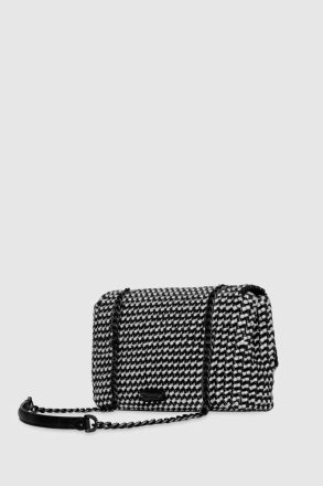 Women Rebecca Minkoff Black-White Edie Woven Medium Crossbody Crossbody Bag - Image 2