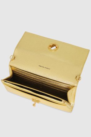 Women Rebecca Minkoff G Wallet Crossbody Clutch Gold - Image 3