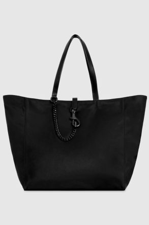Women Tote Bag Black-Black-Shellac Rebecca Minkoff Megan Weekender Tote