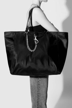Women Tote Bag Black-Black-Shellac Rebecca Minkoff Megan Weekender Tote - Image 4